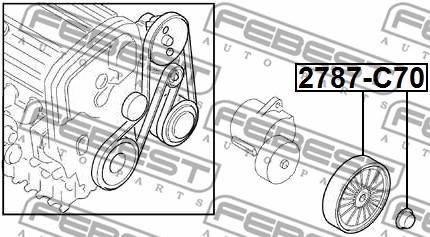 Rolka napinacza paska osprzętu FEBEST 2787-C70
