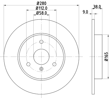 Tarcza hamulcowa HELLA PAGID 8DD 355 127-411