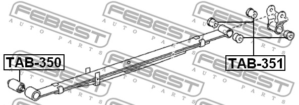 Tuleja pióra resora FEBEST TAB-350