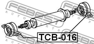 Łożysko centralne wału napędowego FEBEST TCB-016