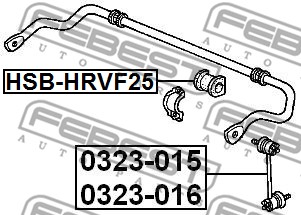 Guma stabilizatora FEBEST HSB-HRVF25