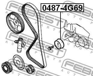 Rolka napinacza paska rozrządu FEBEST 0487-4G69