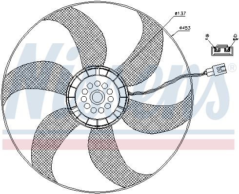 Wentylator skraplacza klimatyzacji NISSENS 85403