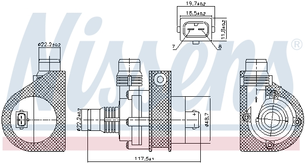 Pompa wody NISSENS 831059