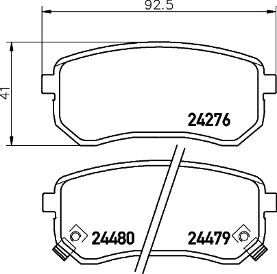 Klocki hamulcowe HELLA 8DB 355 006-581