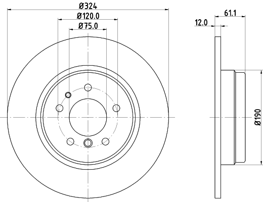 Tarcza hamulcowa HELLA 8DD 355 127-111