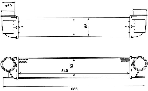 Chłodnica powietrza intercooler NRF 30129A