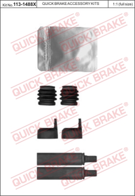 Zestaw tulei prowadzących zacisk hamulca QUICK BRAKE 113-1488X