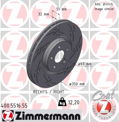 Tarcza hamulcowa ZIMMERMANN 400.5516.55