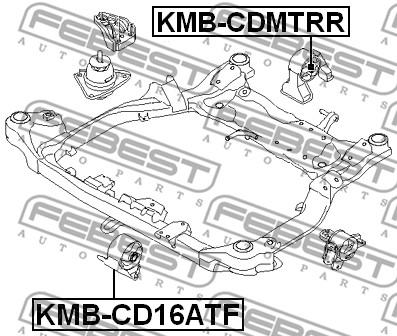 Poduszka silnika FEBEST KMB-CD16ATF