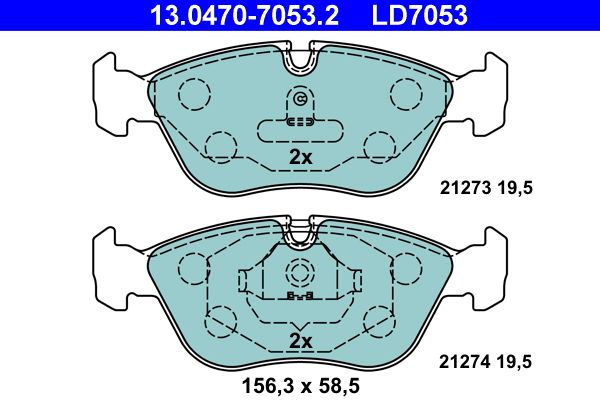 Klocki hamulcowe ATE 13.0470-7053.2