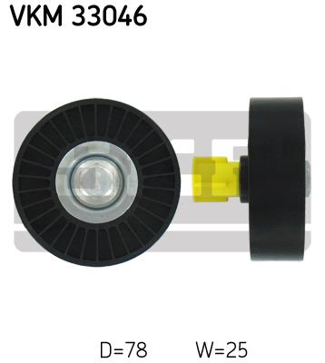 Rolka prowadząca paska osprzętu SKF VKM 33046