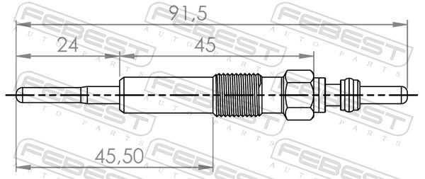 Świeca żarowa FEBEST 24642-005