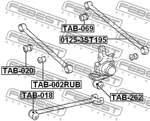 Tuleja wahacza FEBEST TAB-002RUB