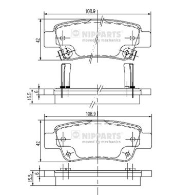 Klocki hamulcowe NIPPARTS N3614019
