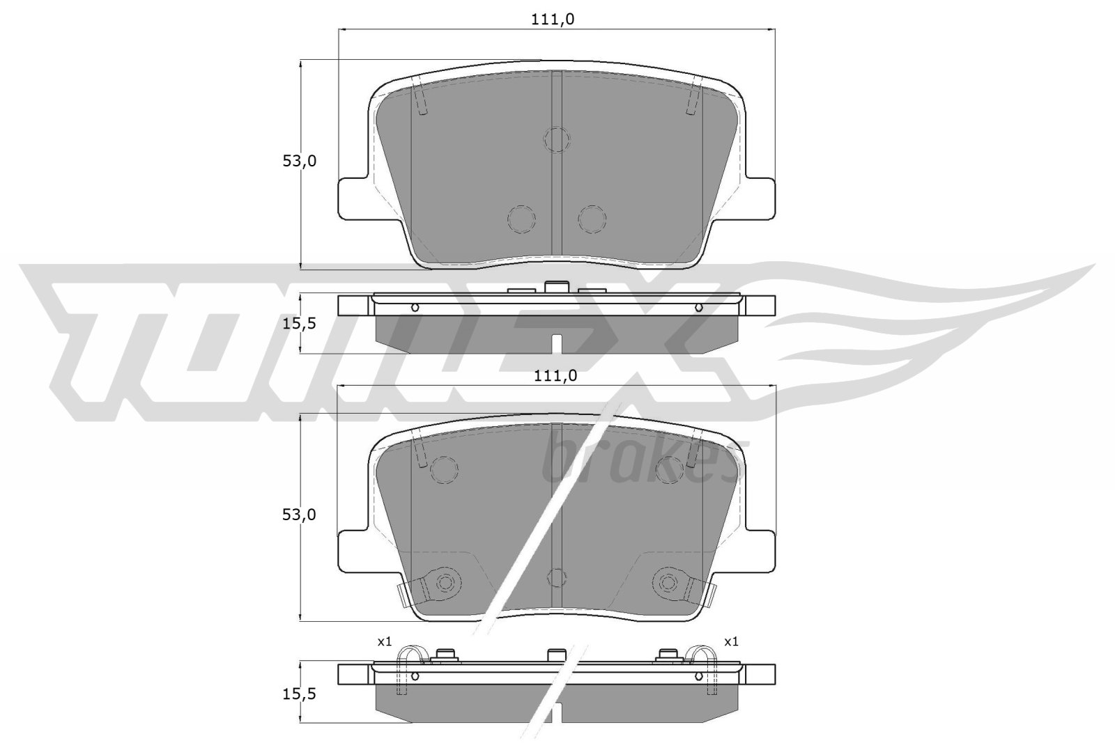 Klocki hamulcowe TOMEX BRAKES TX 19-88