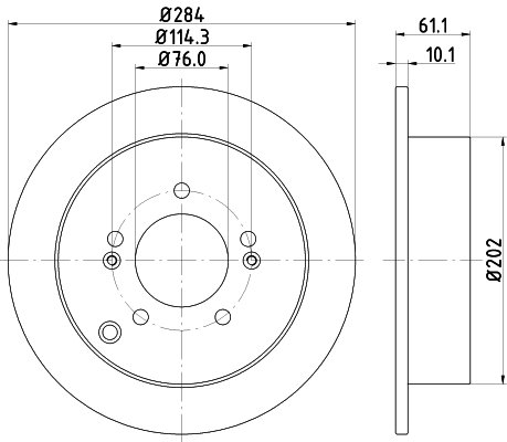 Tarcza hamulcowa HELLA 8DD 355 111-421