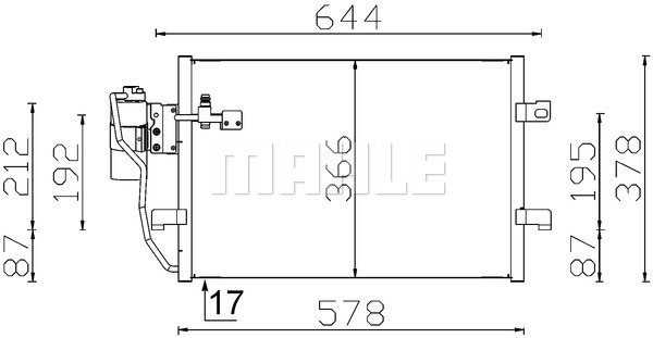 Skraplacz klimatyzacji MAHLE AC 351 000S