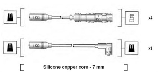 Przewody zapłonowe MAGNETI MARELLI 941055050530