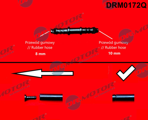 Łącznik przewodu elastycznego, przewód paliwowy DR.MOTOR AUTOMOTIVE DRM0172Q