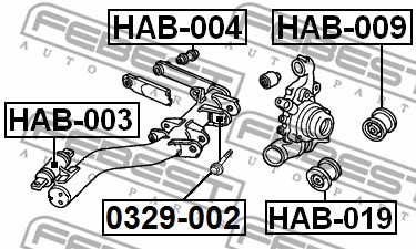 Tuleja wahacza FEBEST HAB-009