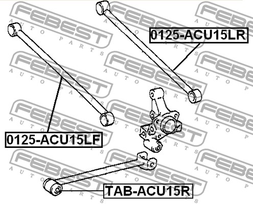 Tuleja wahacza FEBEST TAB-ACU15R