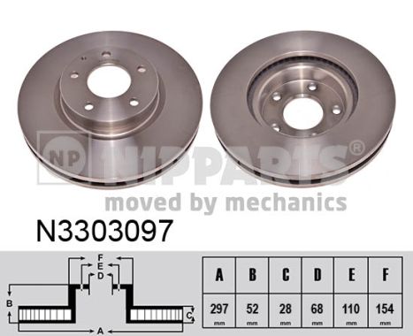 Tarcza hamulcowa NIPPARTS N3303097