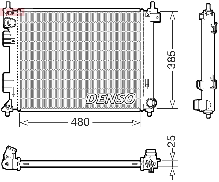 Chłodnica, układ chłodzenia silnika DENSO DRM41035