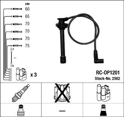 Przewody zapłonowe NGK 2582