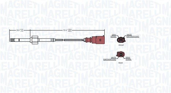 Czujnik  temperatury spalin MAGNETI MARELLI 172000187010