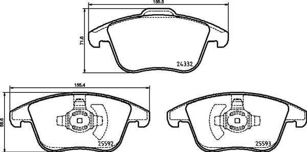 Klocki hamulcowe BREMBO P 24 211