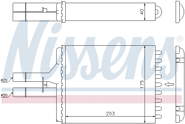 Nagrzewnica NISSENS 72656