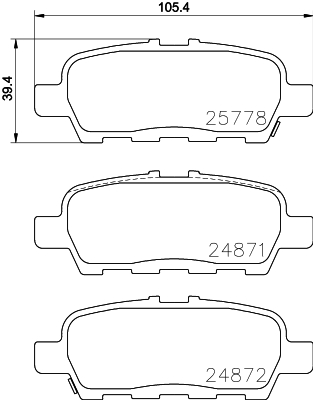 Klocki hamulcowe HELLA 8DB 355 020-401