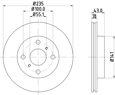 Tarcza hamulcowa HELLA PAGID 8DD 355 107-281