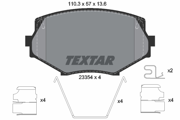 Klocki hamulcowe TEXTAR 2335404