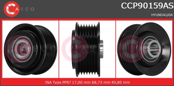 Koło pasowe alternatora CASCO CCP90159AS