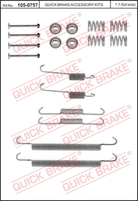 Zestaw dodatków do szczęk hamulcowych QUICK BRAKE 105-0757