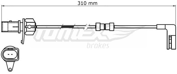 Czujnik zużycia klocków TOMEX BRAKES TX 31-39