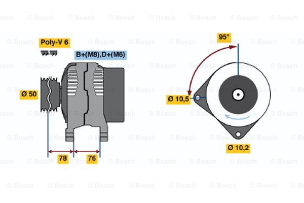 Alternator BOSCH 0 986 039 000