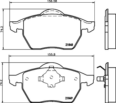 Klocki hamulcowe HELLA 8DB 355 008-001