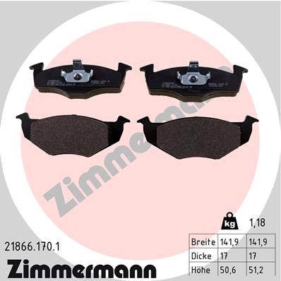 Klocki hamulcowe ZIMMERMANN 21866.170.1