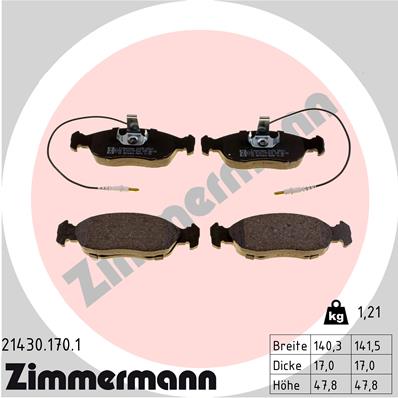 Klocki hamulcowe ZIMMERMANN 21430.170.1