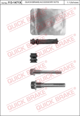 Zestaw tulei prowadzących zacisk hamulca QUICK BRAKE 113-1471X