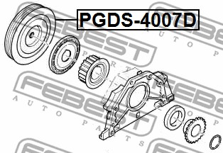 Koło pasowe wału korbowego FEBEST PGDS-4007D