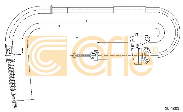 Linka hamulca ręcznego COFLE 10.4301