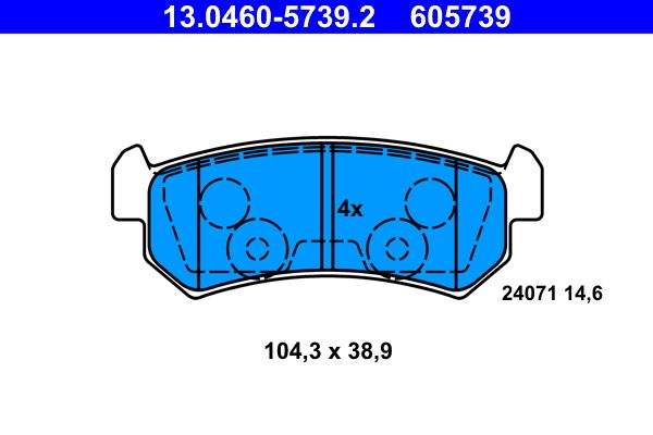 Klocki hamulcowe ATE 13.0460-5739.2