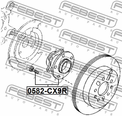 Piasta koła FEBEST 0582-CX9R