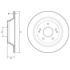 Tarcza hamulcowa DELPHI BG4956C