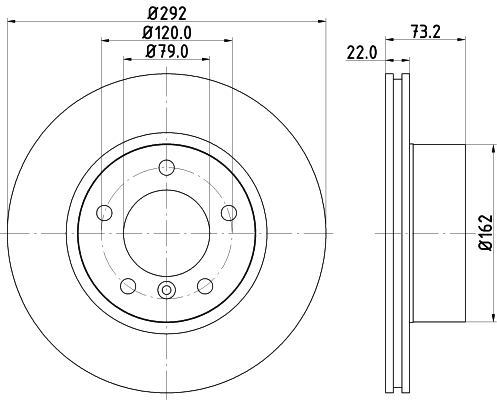 Tarcza hamulcowa HELLA 8DD 355 128-341