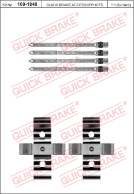 Zestaw akcesoriów montażowych  klocków hamulcowych QUICK BRAKE 109-1848